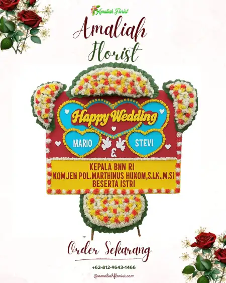 Papan Bunga Pernikahan Jlamprang